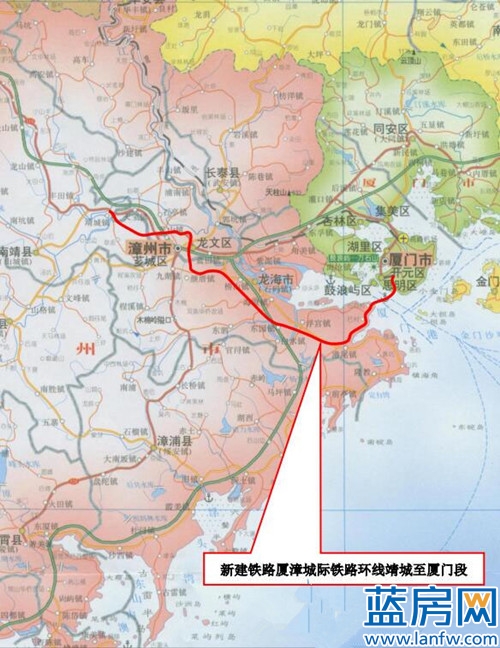 厦漳城际铁路r3线第2次环评公示 计划2017年开建-漳州